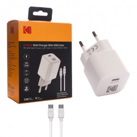 شارژر دیواری 33 وات + کابل (Type-C To Type-C) کداک (KODAK) مدل WCWCS-7005