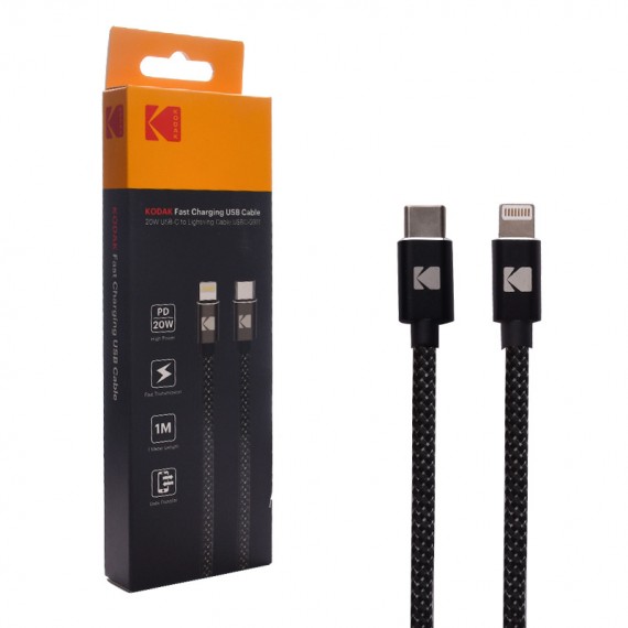کابل تایپ سی به آیفون (Type-C to Lightning) کداک (KODAK) طول 1 متر مدل USBC-5921
