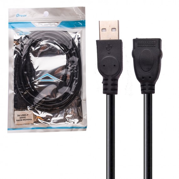 کابل افزایش طول USB A-F برد دار دی تک (DTECH) طول 3 متر مدل 20031
