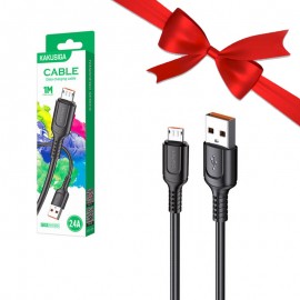 بسته 1+10 کابل اندروید (MicroUSB) کاکوسیگا (KAKUSIGA) طول 1 متر مدل KSC-805 (یک عدد هدیه)