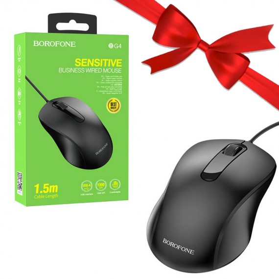 بسته 1+10 موس سیم دار بروفون (BOROFONE) مدل BG4 (یک عدد هدیه)