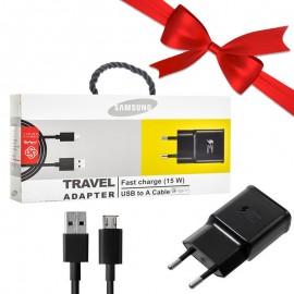 بسته 1+10 شارژر دیواری 15 وات + کابل اندروید سامسونگ (Samsung) گارانتی پارتیان (یک عدد هدیه)