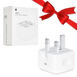 بسته 1+10 کلگی شارژر 20 وات سه شاخه اروپایی اپل (Apple) مدل B/A A2344 گارانتی پژواک (یک عدد هدیه)