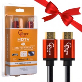 بسته 1+10 کابل HDMI 4K 2V جنرال پاور (General Power) طول 1.5 متر (یک عدد هدیه)