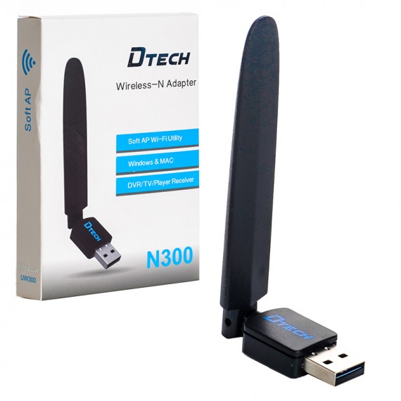 دانگل wifi شبکه USB آنتن دار دی تک (DTECH) مدل UW300