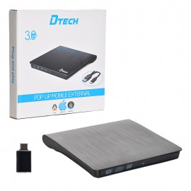 باکس دی وی دی رایتر نازک 9/5 USB3.0 دی تک (DTECH) مدل DVD-RW