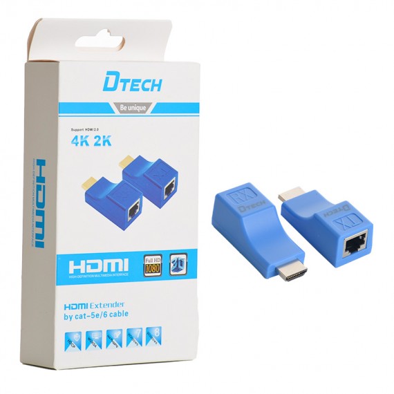 اکستندر HDMI شبکه 30 متری دی تک (DTECH)