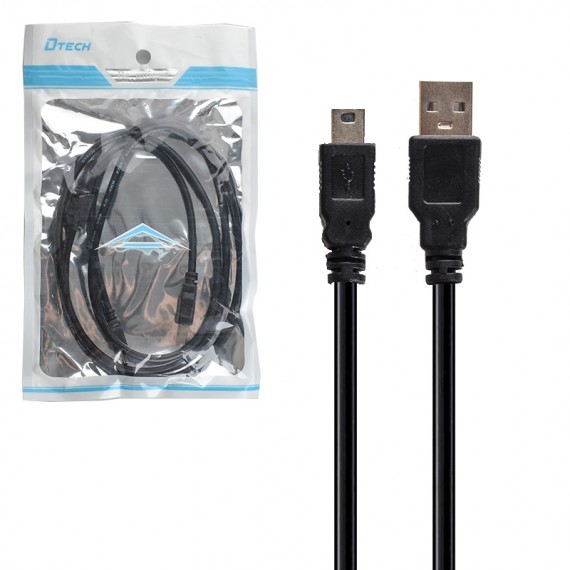 کابل موبایل و دوربین 5 پین ذوزنقه ای AM/5P دی تک (DTECH) طول 1.5 متر