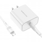 شارژر دیواری 20 وات + کابل (Type-C To iPhone) بروفون (BOROFONE) مدل BA57