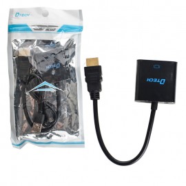 کابل تبدیل HDMI TO VGA همراه کابل صدا دی تک (DTECH)
