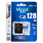 رم موبایل و دوربین ویکومن (Vicco man) مدل 128GB MicroSDXC UHS-I FINAL 633X 100MB/S خشاب دار