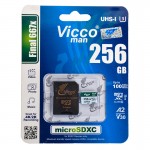 رم موبایل و دوربین ویکومن (Vicco man) مدل 256GB MicroSDXC UHS-I FINAL 667X 100MB/S خشاب دار
