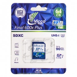 رم دوربین ویکومن (Vicco man) مدل 64GB SDXC UHS-I FINAL 600X PLUS 90MB/s