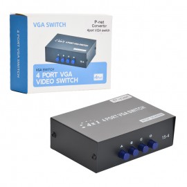 سوئیچ 4 پورت VGA پی نت (P-net) مدل vga-15-4