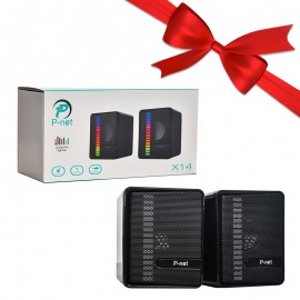 بسته 1+10 اسپیکر لپ تاپی 2 تکه پی نت (P-net) مدل X14 (یک عدد هدیه)