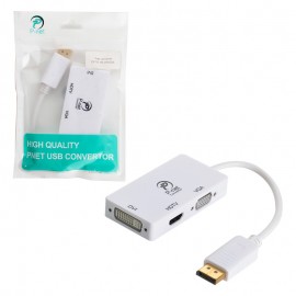 کابل تبدیل Display Port To HDMI/VGA/DVI پی نت (P-net)