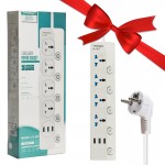 بسته 1+3 چند راهی برق + سه پورت USB ترکا (TREQA) مدل PL-507 (یک عدد هدیه)