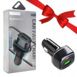 بسته 1+3 شارژر فندکی 20 وات دو پورت ترکا (TREQA) مدل CC-320 (یک عدد هدیه)