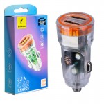 شارژر فندکی 15 وات دو پورت اسکای دلفین (SKYDOLPHIN) مدل SZ24