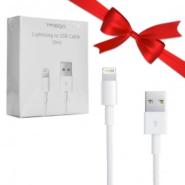 بسته 1+3 کابل آیفون (Lightning) ترکا (TREQA) طول 3 متر مدل CA-3012 (یک عدد هدیه)