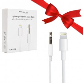 بسته 1+3 کابل لایتنینگ به جک 3.5 میلی متر (Lightning To Aux) ترکا (TREQA) مدل CA-1072 (یک عدد هدیه)