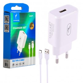 شارژر دیواری 12 وات + کابل تایپ سی اسکای دلفین (SKYDOLPHIN) مدل SC07T
