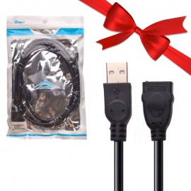 بسته 1+10 کابل افزایش طول USB A-F برد دار دی تک (DTECH) طول 1.5 متر مدل 20029 (یک عدد هدیه)