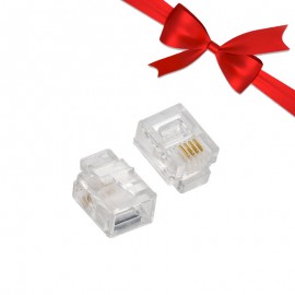 بسته 1+5 بسته 50 عددی سوکت تلفن RJ11 کی لینک (KLINK) مدل K-1148 سر سوکت طلایی (یک عدد هدیه)