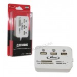 هاب USB + رم ریدر کلیددار Venous Combo مدل PV-HR195