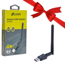 بسته 1+5 دانگل wifi شبکه USB آنتن دار الون (ELEVEN) مدل D18 (یک عدد هدیه)