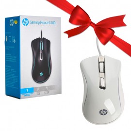بسته 1+3 موس گیمینگ سیم دار اچ پی (hp) اورجینال مدل G100 (یک عدد هدیه)