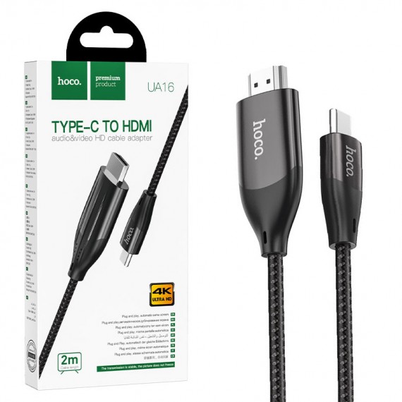کابل MHL تایپ سی (Type-C To HDMI) هوکو (hoco) طول 2 متر مدل UA16