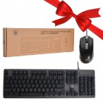 بسته 1+4 کیبورد و موس گیمینگ سیم دار اچ پی (hp) اورجینال مدل KM10G (یک عدد هدیه)