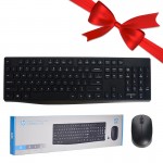 بسته 1+4 کیبورد و موس بی سیم اچ پی (hp) اورجینال مدل CS10 (یک عدد هدیه)