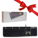 بسته 1+3 کیبورد گیمینگ مکانیکال سیم دار بک لایت RGB لکو (Lecoo) اورجینال مدل GK301 (یک عدد هدیه)