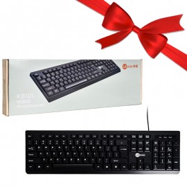 بسته 1+3 کیبورد سیم دار لکو (Lecoo) اورجینال مدل KB101 (یک عدد هدیه)
