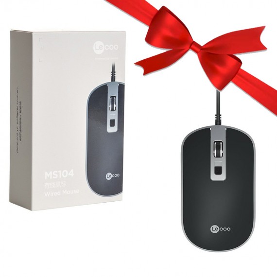 بسته 1+3 موس سیم دار لکو (Lecoo) اورجینال مدل MS104 (یک عدد هدیه)