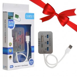 بسته 1+5 هاب 3 پورت USB3.0 + رم ریدر کی لینک (KLINK) مدل K-8210 (یک عدد هدیه)