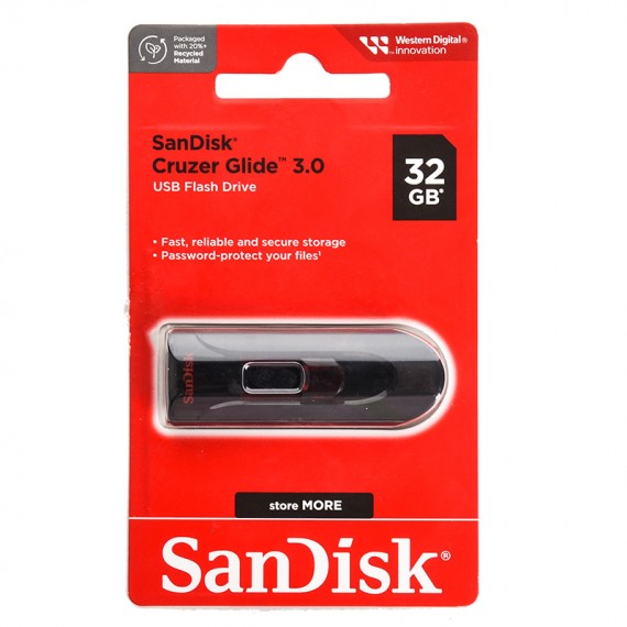 فلش سن دیسک (SanDisk) مدل 32GB Cruzer Glide USB3.0 گارانتی سورین