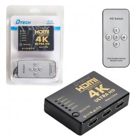 سوئیچ HDMI پنج پورت 1*5 ریموت دار دی تک (DTECH)