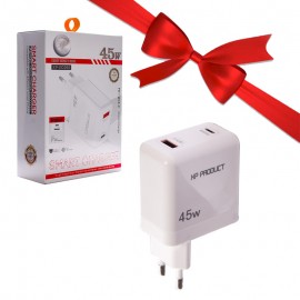 بسته 1+5 کلگی شارژر 45 وات 2 پورت ایکس پی (XP) مدل XP-UC005 (یک عدد هدیه)
