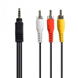 کابل 1 به 3 صدا و تصویر (RCA) طول 1.5 متر بدون پک