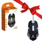 بسته 1+3 موس سیم دار LED RGB جی کنگ (JEQANG) مدل JM-318 (یک عدد هدیه)