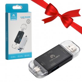 بسته 1+3 رم ریدر OTG USB2.0 میکاسو (MIKUSO) مدل CRD-011 (یک عدد هدیه)