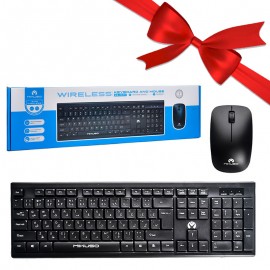 بسته 1+3 کیبورد و موس بی سیم میکاسو (MIKUSO) مدل KB-C019 (یک عدد هدیه)