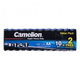 باتری قلمی کملیون (Camelion) مدل Super Heavy Duty R6P AA (شیرینگ 12 تایی)