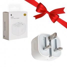 بسته 1+3 کلگی شارژر 20 وات سه شاخه اروپایی اپل (Apple) مدل A2344 اورجینال (گارانتی خرید عمده) (یک عدد هدیه)
