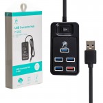 هاب 5 پورت USB 3.0 پی نت (P-net) طول 1.2 متر مدل P-250