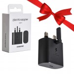 بسته 1+3 کلگی شارژر 25 وات سه شاخه اروپایی سامسونگ (Samsung) مدل EP-TA800NWEGAE (یک عدد هدیه)