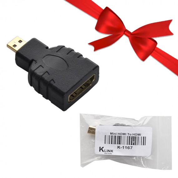 بسته 1+3 تبدیل Mini HDMI To HDMI کی لینک (KLINK) مدل K-1167 (یک عدد هدیه)